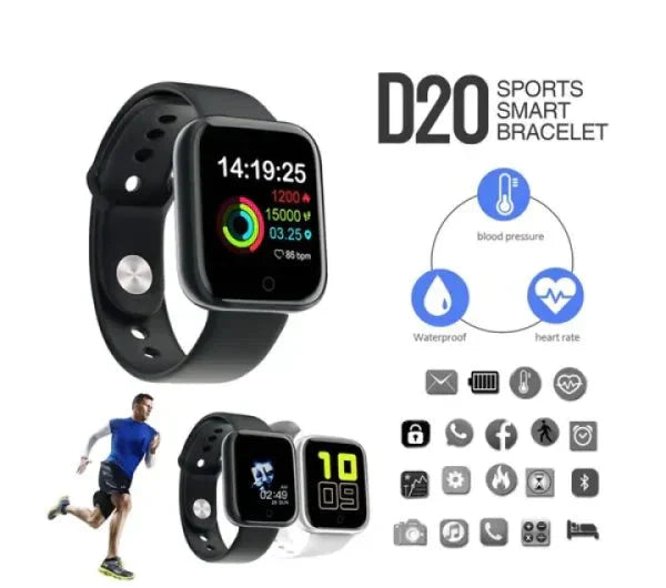 D20 Smart Band Fitness Tracker Smart Watch - GM Collections